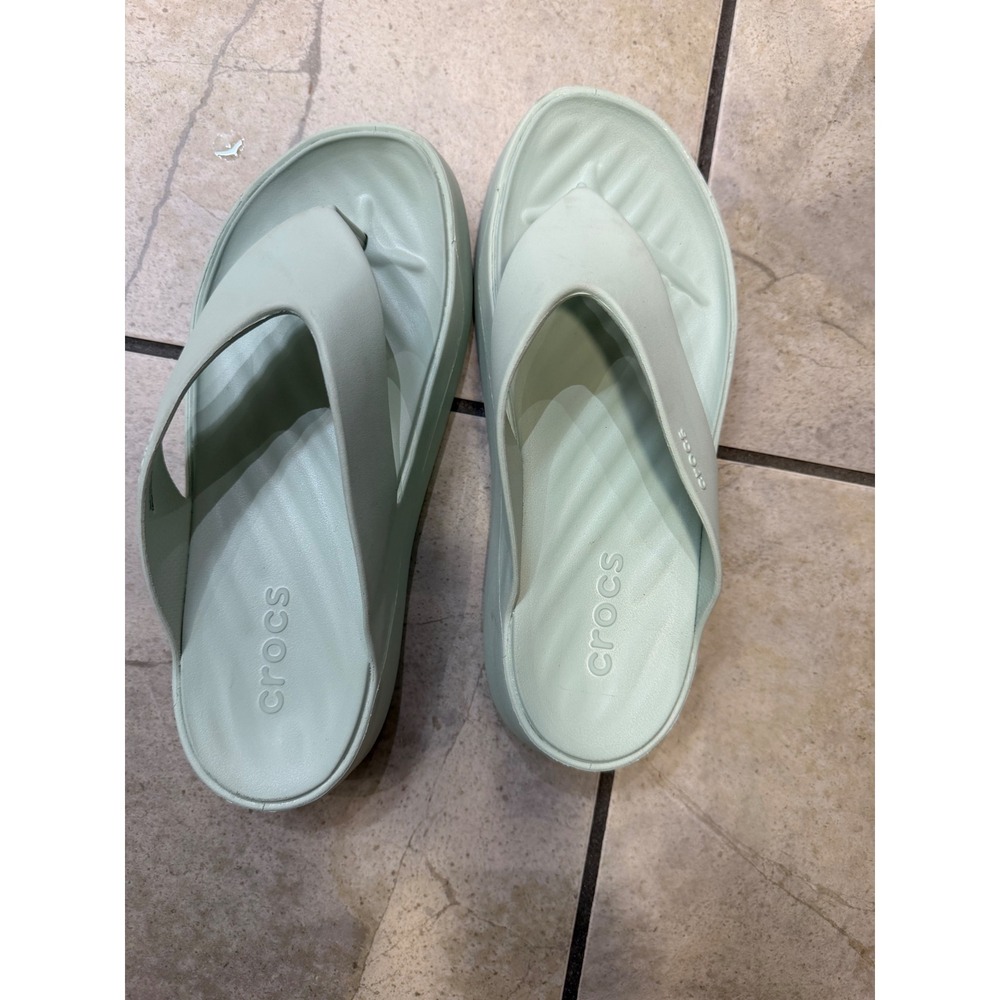 Crocs Getaway Platform Flip Sandals Jade Ice Green W8 209410